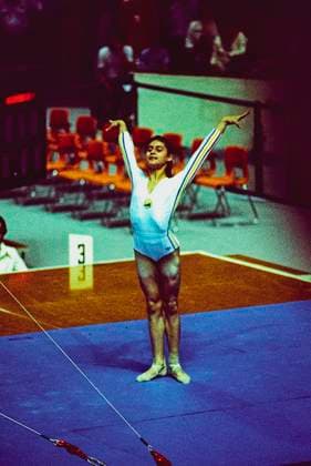 Gymnastics Nadia Comanici Nadia Comaneci (ROM) performs on the uneven bars at the 1976 Olympic Summer Games, Montreal, Canada Montreal Quebec Canada Copyright: xPaulxJxSutton DUOMO PCNx GY0101_007905