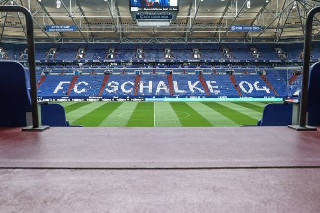 13 08 2021, Football, Season 2021 2022, 2 Bundesliga, 3 Matchday, FC Schalke 04 FC Erzgebirge Aue, Empty Veltins Arena of FC Schalke 04 Photo Tim Rehbein RHR FOTO Gelsenkirchen Veltins Arena NRW Germany xRHR FOTO TRx