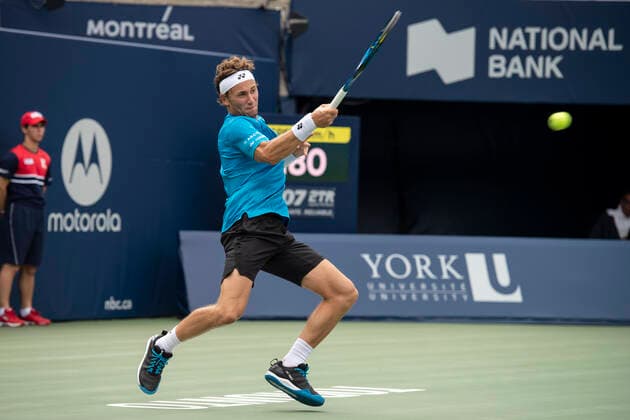 August 13, 2021, Toronto, Ontario, Canada: Casper Ruud pictured in his Quarter-final match of the National Bank Open against Stefanos Tsitsipas. Toronto Canada - ZUMAc232 20210813_zip_c232_003 Copyright: xGilesxCampbellx