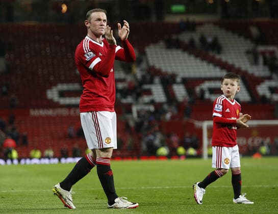 Mandatory Credit: Photo by Magi Haroun Shutterstock (5688781ab) UTD S WAYNE ROONEY AND SON KAI IN WALKAROUND AFTER LAST HOME MATCH OF THE SEASON Manchester United, ManU v Bournemouth, Barclays Premier League, Football, Old Trafford, Britain - 17 May 2016 EDITORIAL USE ONLY No use with unauthorised audio, video, data, fixture lists (outside the EU), club league logos or live services. Online in-match use limited to 45 images (+15 in extra time). No use to emulate moving images. No use in betting, games or single club league player publications services. Manchester United v Bournemouth, Barclays Premier League, Football, Old Trafford, Britain - 17 May 2016 EDITORIAL USE ONLY No use with unauthorised audio, video, data, fixture lists (outside the EU), club league logos or live services. Online in-match use limited to 45 images (+15 in extra time). No use to emulate moving images. No use in betting, games or Copyright: xMagixHaroun Shutterstockx 5688781ab
