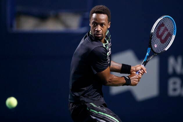 August 13, 2021, Toronto, on, Canada: Gael Monfils, of France, returns a ball to John Isner, of United States, during their quarter final match on Day 5 of the National Bank Open men s tennis tournament in Toronto, Friday, Aug. 13, 2021. Canada News - August 13, 2021 - ZUMAc35_ 20210813_zaf_c35_219 Copyright: xColexBurstonx