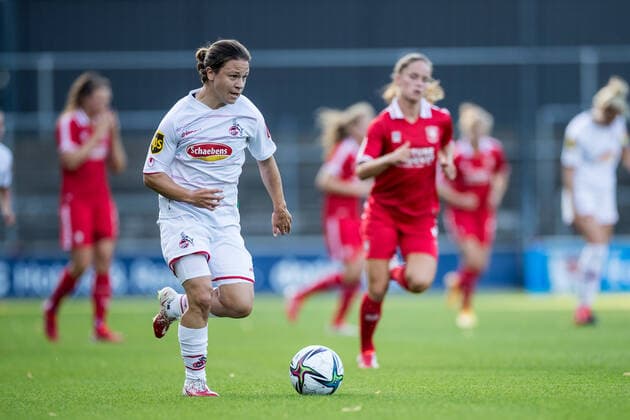 Test match, 1 FC Koeln Frauen FC Twente Vrouwen 13 08 2021 Alicia Gudorf 12, 1 FC Koeln Test match, 1 FC Koeln Frauen FC Twente Vrouwen, Franz Kremer Stadion DFL REGULATES PROHIBIT ANY USE OF PHOTOGRAPHS AS IMAGE SEQUENCES AND OR QUASI VIDEO Copyright: xBEAUTIFULxSPORTS Wunderlx