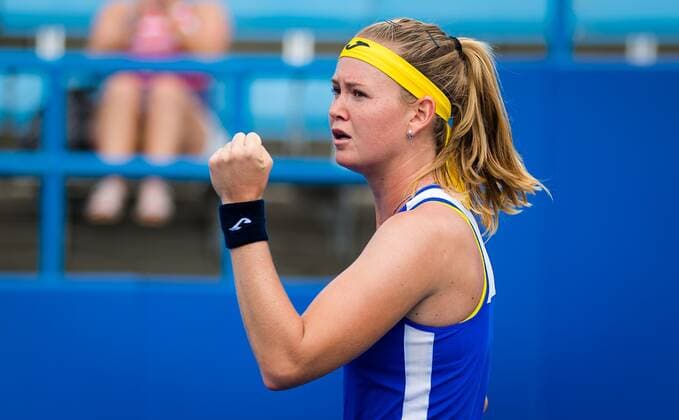 Mandatory Credit: Photo by Rob Prange Shutterstock (12288671h) Marie Bouzkova of the Czech Republic in action during qualifications at the 2021 Western & Southern Open WTA, Tennis Damen 1000 tennis tournament 2021 Western & Southern Open Day 1 - 14 Aug 2021 2021 Western & Southern Open Day 1 - 14 Aug 2021  Copyright: xRobxPrange Shutterstockx 12288671h