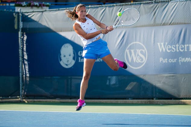 August 14, 2021, CINCINNATI, UNITED STATES: Daria Kasatkina of Russia during practice of the 2021 Western & Southern Open WTA, Tennis Damen 1000 tennis tournament CINCINNATI UNITED STATES - ZUMAa181 20210814_zaa_a181_331 Copyright: xRobxPrangex
