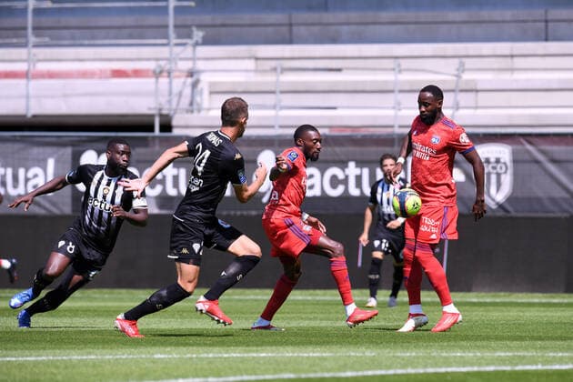 07 KARL TOKO EKAMBI (OL) - 09 MOUSSA DEMBELE (OL) FOOTBALL : Angers vs Lyon - Ligue 1 Uber Eats - 15 08 2021 FEP Panoramic 