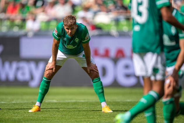 Fußball: 2. Bundesliga, Saison 2021 2022, 3. Spieltag, SV Werder Bremen - SC Paderborn am 15.08.2021 im Wohninvest Stadion in Bremen. Bremens Niclas Füllkrug ist enttäuscht. DFL REGULATIONS PROHIBIT ANY USE OF PHOTOGRAPHS AS IMAGE SEQUENCES AND OR QUASI-VIDEO. *** Fußball 2 Bundesliga, Saison 2021 2022, 3 Spieltag, SV Werder Bremen SC Paderborn am 15 08 2021 im Wohninvest Stadion in Bremen Bremens Niclas Füllkrug ist enttäuscht DFL REGULATIONS PROHIBIT ANY USE OF PHOTOGRAPHS AS IMAGE SEQUENCES AND OR QUASI VIDEO Copyright: xDavidxInderliedx