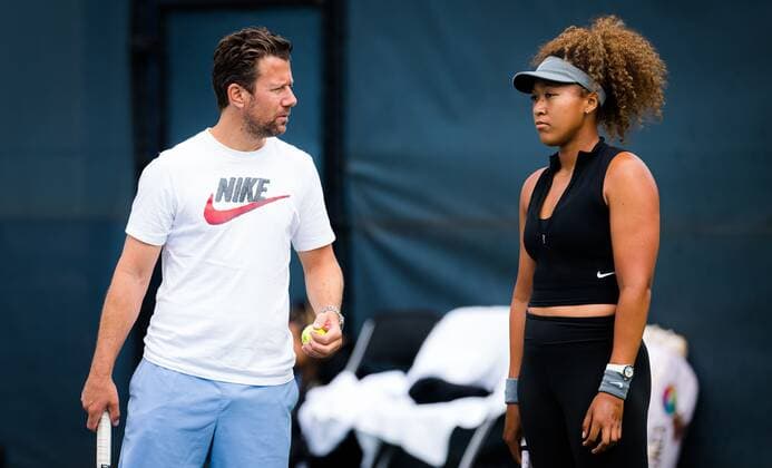 Mandatory Credit: Photo by Rob Prange Shutterstock (12293268c) Naomi Osaka of Japan with coach Wim Fissette during practice ahead of the 2021 Western & Southern Open WTA, Tennis Damen 1000 tennis tournament 2021 Western & Southern Open Day 2 - 15 Aug 2021 2021 Western & Southern Open Day 2 - 15 Aug 2021  Copyright: xRobxPrange Shutterstockx 12293268c