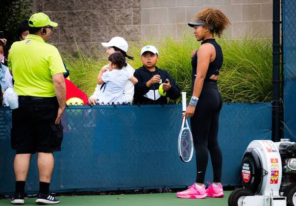Mandatory Credit: Photo by Rob Prange Shutterstock (12293268k) Naomi Osaka of Japan during practice ahead of the 2021 Western & Southern Open WTA, Tennis Damen 1000 tennis tournament 2021 Western & Southern Open Day 2 - 15 Aug 2021 2021 Western & Southern Open Day 2 - 15 Aug 2021  Copyright: xRobxPrange Shutterstockx 12293268k
