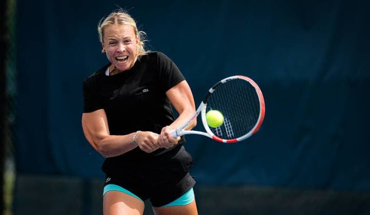 Mandatory Credit: Photo by Rob Prange Shutterstock (12293268ab) Anett Kontaveit of Estonia during practice ahead of the 2021 Western & Southern Open WTA, Tennis Damen 1000 tennis tournament 2021 Western & Southern Open Day 2 - 15 Aug 2021 2021 Western & Southern Open Day 2 - 15 Aug 2021  Copyright: xRobxPrange Shutterstockx 12293268ab