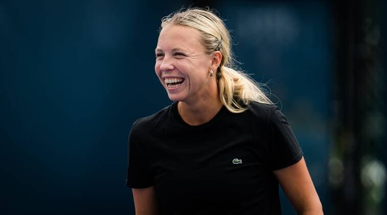 Mandatory Credit: Photo by Rob Prange Shutterstock (12293268aj) Anett Kontaveit of Estonia during practice ahead of the 2021 Western & Southern Open WTA, Tennis Damen 1000 tennis tournament 2021 Western & Southern Open Day 2 - 15 Aug 2021 2021 Western & Southern Open Day 2 - 15 Aug 2021  Copyright: xRobxPrange Shutterstockx 12293268aj