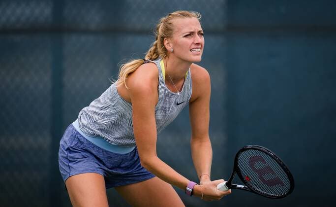 Mandatory Credit: Photo by Rob Prange Shutterstock (12293268co) Petra Kvitova of the Czech Republic during practice ahead of the 2021 Western & Southern Open WTA, Tennis Damen 1000 tennis tournament 2021 Western & Southern Open Day 2 - 15 Aug 2021 2021 Western & Southern Open Day 2 - 15 Aug 2021  Copyright: xRobxPrange Shutterstockx 12293268co