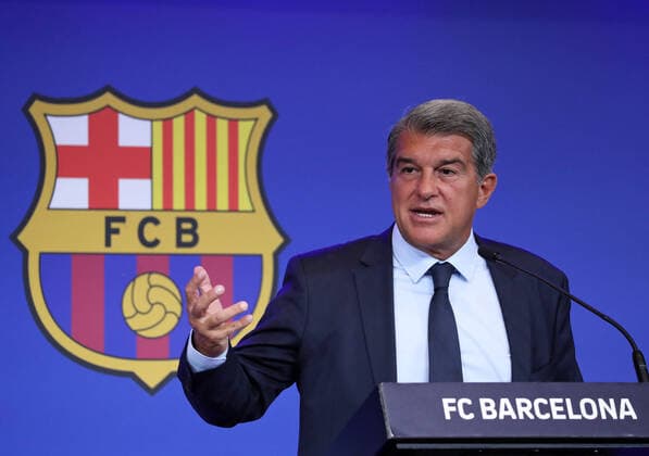 FC President Laporta press conference, PK, Pressekonferenz The President of FC Barcelona, Barca Joan Laporta, explains the delicate state of the club s economy on 16th August 2021, in Barcelona, Spain. Bangkok Spain urbanandsport-joanlapo200816_np5Rj  Copyright: xJoanxVallsx