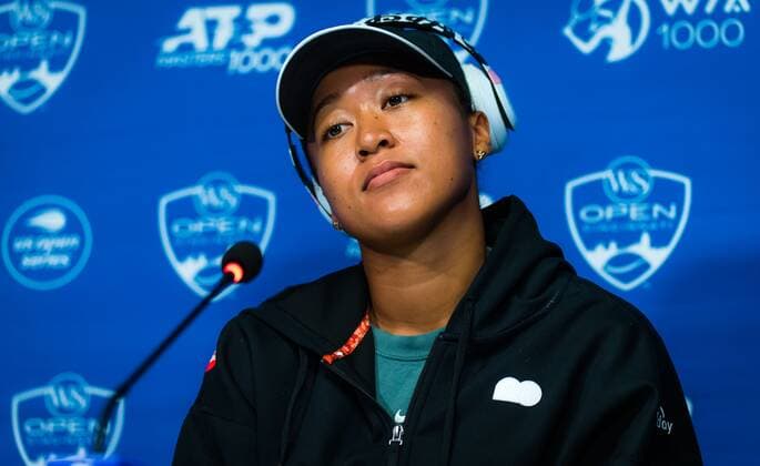 Mandatory Credit: Photo by Rob Prange Shutterstock (12294756l) Naomi Osaka of Japan talks to the media ahead of the 2021 Western & Southern Open WTA, Tennis Damen 1000 tennis tournament Western & Southern Open Day Three, Tennis, Cincinnati, USA, 16 Aug 2021 Western & Southern Open Day Three, Tennis, Cincinnati, USA, 16 Aug 2021  Copyright: xRobxPrange Shutterstockx 12294756l