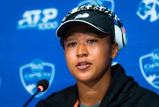 Mandatory Credit: Photo by Rob Prange Shutterstock (12294756f) Naomi Osaka of Japan talks to the media ahead of the 2021 Western & Southern Open WTA, Tennis Damen 1000 tennis tournament Western & Southern Open Day Three, Tennis, Cincinnati, USA, 16 Aug 2021 Western & Southern Open Day Three, Tennis, Cincinnati, USA, 16 Aug 2021  Copyright: xRobxPrange Shutterstockx 12294756f