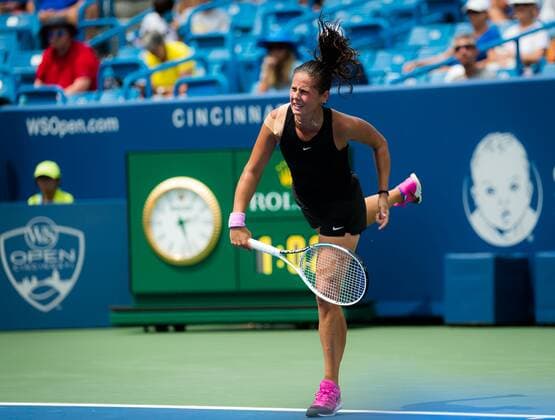 Mandatory Credit: Photo by Rob Prange Shutterstock (12294756z) Daria Kasatkina of Russia in action during the first round of the 2021 Western & Southern Open WTA, Tennis Damen 1000 tennis tournament Western & Southern Open Day Three, Tennis, Cincinnati, USA, 16 Aug 2021 Western & Southern Open Day Three, Tennis, Cincinnati, USA, 16 Aug 2021  Copyright: xRobxPrange Shutterstockx 12294756z