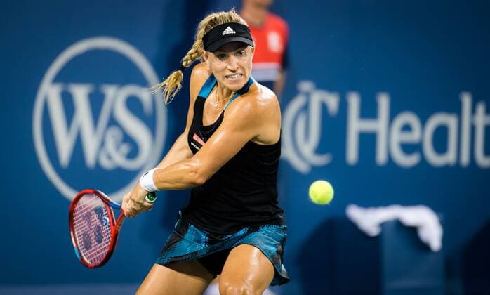 Mandatory Credit: Photo by Rob Prange Shutterstock (12294756en) Angelique Kerber of Germany in action during the first round of the 2021 Western & Southern Open WTA, Tennis Damen 1000 tennis tournament Western & Southern Open Day Three, Tennis, Cincinnati, USA, 16 Aug 2021 Western & Southern Open Day Three, Tennis, Cincinnati, USA, 16 Aug 2021  Copyright: xRobxPrange Shutterstockx 12294756en