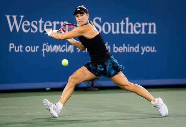Mandatory Credit: Photo by Rob Prange Shutterstock (12294756ej) Angelique Kerber of Germany in action during the first round of the 2021 Western & Southern Open WTA, Tennis Damen 1000 tennis tournament Western & Southern Open Day Three, Tennis, Cincinnati, USA, 16 Aug 2021 Western & Southern Open Day Three, Tennis, Cincinnati, USA, 16 Aug 2021  Copyright: xRobxPrange Shutterstockx 12294756ej
