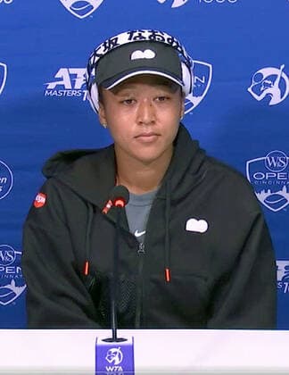 Tennis: Naomi Osaka at online press conference, PK, Pressekonferenz Naomi Osaka attends an online press conference for the Western &amp; Southern Open tennis tournament in Cincinnati, Ohio, as seen in this screenshot, on Aug. 16, 2021.  A14AA0000757955P