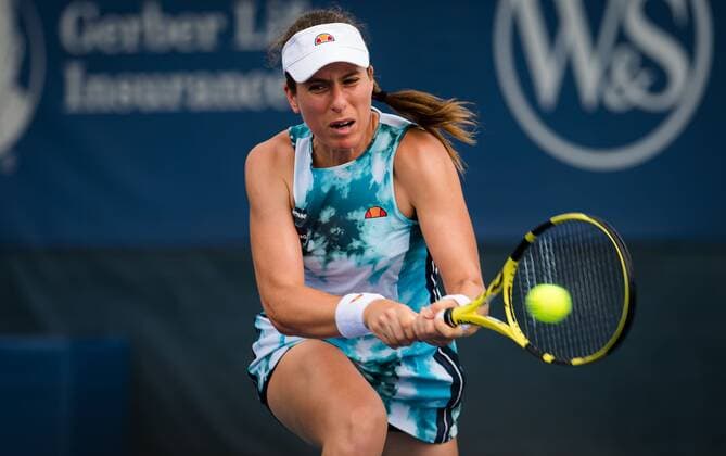 Mandatory Credit: Photo by Rob Prange Shutterstock (12311707ag) Johanna Konta of Great Britain in action during the first round of the 2021 Western & Southern Open WTA, Tennis Damen 1000 tennis tournament 2021 Western & Southern Open Day 4 - 17 Aug 2021 2021 Western & Southern Open Day 4 - 17 Aug 2021  Copyright: xRobxPrange Shutterstockx 12311707ag
