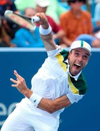 Roberto Bautista Agut of Spain returns the ball to Grigor Dimitrov of Bulgaria during the first round of the Western and Southern Open at the Linder Tennis Center in Mason, Ohio, USA, 17 August 2021. Western and Southern Open: Masters de Cincinnati !ACHTUNG: NUR REDAKTIONELLE NUTZUNG!  Copyright: xMARKxLYONSx AME9187 20210817-66e90745df383765faac10aac7f2a9872eff3a8d