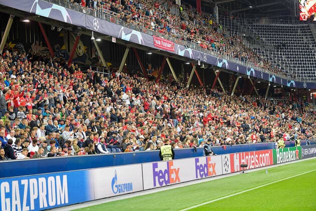 Salzburg, Austria 17 August 2021 CL Quali 2021 2022 RB Salzburg vs Broendby IF Fangerade of Salzburg fans, Red Bull Arena Copyright: xFotostandx xWassmuthx