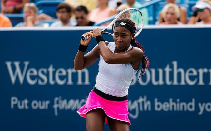 Mandatory Credit: Photo by Rob Prange Shutterstock (12311710ac) Cori Gauff of the United States in action during the first round of the 2021 Western & Southern Open WTA, Tennis Damen 1000 tennis tournament Western & Southern Open Day Four, Tennis, Cincinnati, USA, 17 Aug 2021 Western & Southern Open Day Four, Tennis, Cincinnati, USA, 17 Aug 2021  Copyright: xRobxPrange Shutterstockx 12311710ac