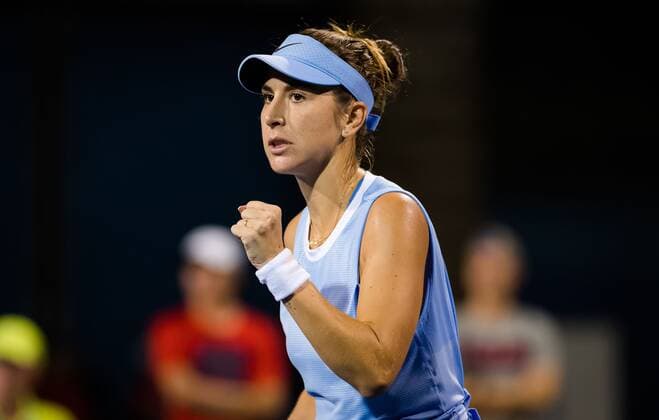 Mandatory Credit: Photo by Rob Prange Shutterstock (12311710cq) Belinda Bencic of Switzerland in action during the first round of the 2021 Western & Southern Open WTA, Tennis Damen 1000 tennis tournament Western & Southern Open Day Four, Tennis, Cincinnati, USA, 17 Aug 2021 Western & Southern Open Day Four, Tennis, Cincinnati, USA, 17 Aug 2021  Copyright: xRobxPrange Shutterstockx 12311710cq