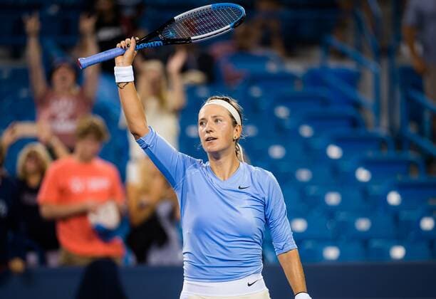 Mandatory Credit: Photo by Rob Prange Shutterstock (12311710dj) Victoria Azarenka of Belarus in action during the first round of the 2021 Western & Southern Open WTA, Tennis Damen 1000 tennis tournament Western & Southern Open Day Four, Tennis, Cincinnati, USA, 17 Aug 2021 Western & Southern Open Day Four, Tennis, Cincinnati, USA, 17 Aug 2021  Copyright: xRobxPrange Shutterstockx 12311710dj