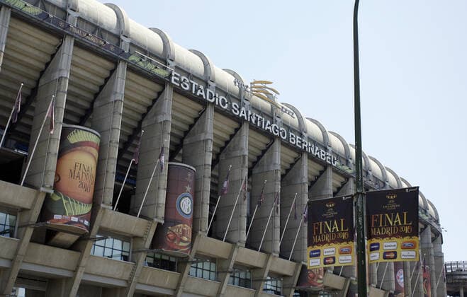 Mandatory Credit: Photo by Back Page Images Shutterstock (1185476a) A general view of the Santiago Bernabeu stadium Inter Milan v Bayern Munich, UEFA Champions League final football match, Santiago Bernabeu Stadium, Madrid, Spain - 22 May 2010 EDITORIAL USE ONLY Inter Milan v Bayern Munich, UEFA Champions League final football match, Santiago Bernabeu Stadium, Madrid, Spain - 22 May 2010 EDITORIAL USE ONLY  Copyright: xBackxPagexImages Shutterstockx 1185476a