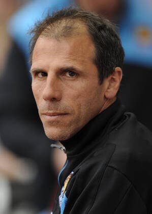 Mandatory Credit: Photo by Back Page Images Shutterstock (1176881j) West Ham United manager Gianfranco Zola West Ham United v Wigan Athletic, FA Premier League football match, Upton Park, London, Britain - 24 Apr 2010 West Ham beat Wigan 3-2 EDITORIAL USE ONLY No use with unauthorised audio, video, data, fixture lists (outside the EU), club league logos or live services. Online in-match use limited to 45 images (+15 in extra time). No use to emulate moving images. No use in betting, games or single club league player publications services. West Ham United v Wigan Athletic, FA Premier League football match, Upton Park, London, Britain - 24 Apr 2010 EDITORIAL USE ONLY No use with unauthorised audio, video, data, fixture lists (outside the EU), club league logos or live services. Online in-match use limited to 45 images (+15 in extra time). No use to emulate moving images. No use in betting, games or  Copyright: xBackxPagexImages Shutterstockx 1176881j