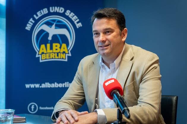 Basketball Berlin 18 08 2021 1 Bundesliga BBL Euroleague Season 2021 2022 Alba Berlin unveils its new head coach Israel Gonzalez.