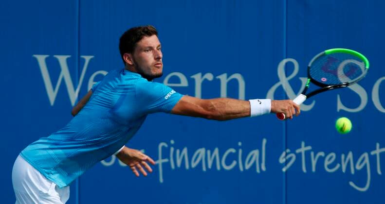 Spanish Pablo Carreno in action against the German Dominik Koepfer during their match for the second round of the Western & Southern Open ATP, Tennis Herren Masters 1000 Cincinnati), at the Linder Tennis Center, in Mason, Ohio, USA, 18 August 2021. ATP Masters 1000 Cincinnati !ACHTUNG: NUR REDAKTIONELLE NUTZUNG!  Copyright: xMARKxLYONSx AME9432 20210818-609e58254ab222bba92215fa0897e8599bafc2df
