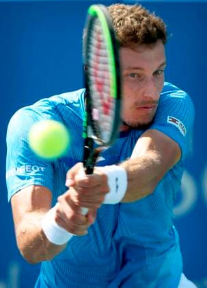 Spanish Pablo Carreno in action against the German Dominik Koepfer during their match for the second round of the Western & Southern Open ATP, Tennis Herren Masters 1000 Cincinnati), at the Linder Tennis Center, in Mason, Ohio, USA, 18 August 2021. ATP Masters 1000 Cincinnati !ACHTUNG: NUR REDAKTIONELLE NUTZUNG!  Copyright: xMARKxLYONSx AME9434 20210818-f5889b94441c2835e5457e2d18bfe10f172bd4b4