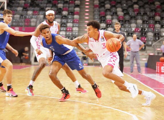Tyson Ward Telekom Baskets Bonn , test match vs RheinStars Cologne easyCredit BBL 1 Bundesliga , season 2021 2022