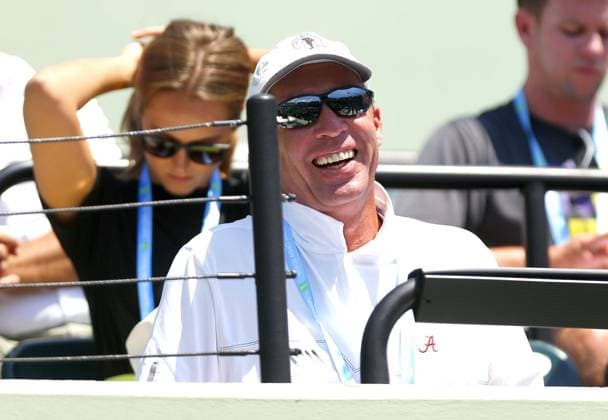 Mandatory Credit: Photo by Ella Ling Bpi Shutterstock (3667989o) Ivan Lendl, ex-coach of Andy Murray, laughs as he sits in his box next to Dani Vallverdu for his match at Miami, 2014 ATP, Tennis Herren Tennis World Tour 2014, Sony Open Tennis 2014, Day Seven (Sunday), Crandon Park Tennis Center, Miami, America - 23 Mar 2014 Strictly Editorial Use Only - No Merchandising. ATP Tennis World Tour 2014, Sony Open Tennis 2014, Day Seven (Sunday), Crandon Park Tennis Center, Miami, America - 23 Mar 2014 Strictly Editorial Use Only - No Merchandising.  Copyright: xEllaxLing Bpi Shutterstockx 3667989o