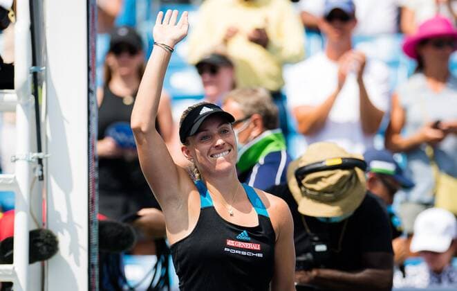 Mandatory Credit: Photo by Rob Prange Shutterstock (12324290an) Angelique Kerber of Germany in action during the second round of the 2021 Western & Southern Open WTA, Tennis Damen 1000 tennis tournament Western & Southern Open Day Five, Tennis, Cincinnati, USA, 18 Aug 2021 Western & Southern Open Day Five, Tennis, Cincinnati, USA, 18 Aug 2021  Copyright: xRobxPrange Shutterstockx 12324290an