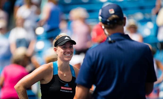 Mandatory Credit: Photo by Rob Prange Shutterstock (12324290ar) Angelique Kerber of Germany in action during the second round of the 2021 Western & Southern Open WTA, Tennis Damen 1000 tennis tournament Western & Southern Open Day Five, Tennis, Cincinnati, USA, 18 Aug 2021 Western & Southern Open Day Five, Tennis, Cincinnati, USA, 18 Aug 2021  Copyright: xRobxPrange Shutterstockx 12324290ar