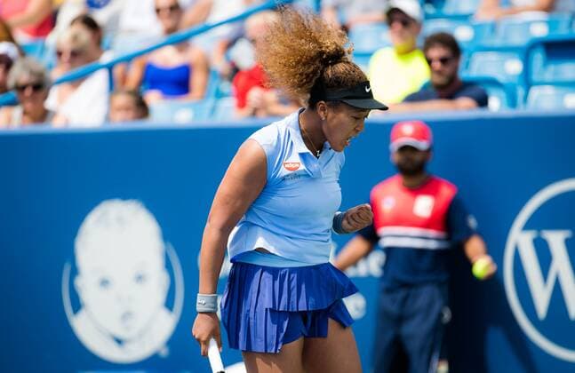 Mandatory Credit: Photo by Rob Prange Shutterstock (12324290be) Naomi Osaka of Japan in action during the second round of the 2021 Western & Southern Open WTA, Tennis Damen 1000 tennis tournament Western & Southern Open Day Five, Tennis, Cincinnati, USA, 18 Aug 2021 Western & Southern Open Day Five, Tennis, Cincinnati, USA, 18 Aug 2021  Copyright: xRobxPrange Shutterstockx 12324290be
