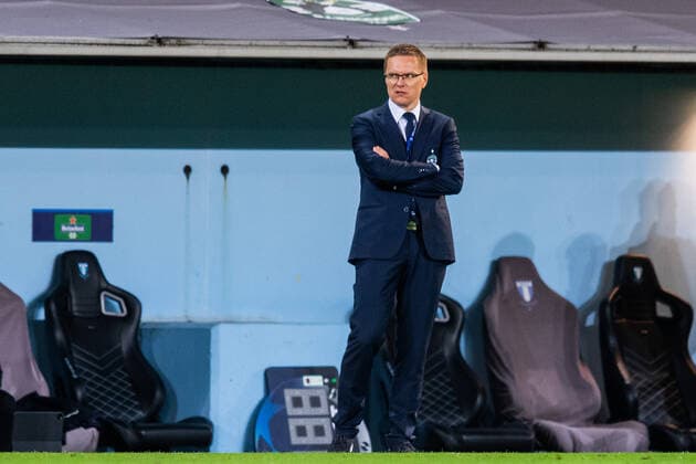 210818 Valdas Dambrauskas, head coach of Ludogorets, during the UEFA Champions League playoff match between Malmö FF and Ludogorets on August 18, 2021 in Malmö Photo Ludvig Thunman BILDBYRAN kod LT LT0188 fotboll football soccer fotball champions league playoff malmö ff ludogorets bbeng,  Copyright: LUDVIGxTHUNMAN BB210818LT074