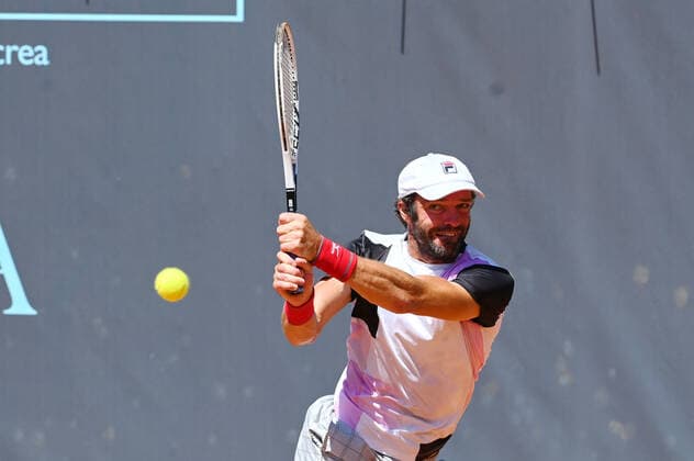 August 18, 2021, Verona, Italy: Verona, Italy, ATV Tennis Club , August 18, 2021, Teymuraz Gabashvili of Georgia during ATP80 Challenger - Verona - Wednesday - Tennis Internationals Tennis Internationals - ATP80 Challenger - Verona - Wednesday, Verona, Italy  - ZUMAl164 20210818_zsa_l164_133 Copyright: xAlessioxTarpinix