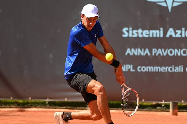 Matheus Pucinelli De Almeida of Brasil during ATP80 Challenger - Verona - Wednesday, Tennis Internationals in Verona, Italy, August 18 2021  Copyright: xAlessioxTarpinix xIPAx xx 0