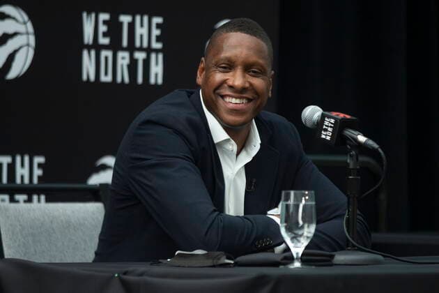 Basketball, NBA, Toronto Raptors Press Conference with Masai Ujiri