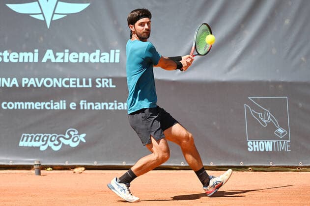 August 18, 2021, Verona, Italy: Verona, Italy, ATV Tennis Club , August 18, 2021, Gastao Elias of Portugal during ATP80 Challenger - Verona - Wednesday - Tennis Internationals Tennis Internationals - ATP80 Challenger - Verona - Wednesday, Verona, Italy  - ZUMAl164 20210818_zsa_l164_170 Copyright: xAlessioxTarpinix