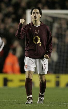 Mandatory Credit: Photo by Andy Hooper Daily Mail Shutterstock (1080707a) Cesc Fabregas Celebrates After Scoring His Team s First Goal. Arsenal V Juventus (2-0) Uefa Champions League - Quarter Final At Highbury. Cesc Fabregas Celebrates After Scoring His Team s First Goal. Arsenal V Juventus (2-0) Uefa Champions League - Quarter Final At Highbury. EDITORIAL USE ONLY No use with unauthorised audio, video, data, fixture lists (outside the EU), club league logos or live services. Online in-match use limited to 45 images (+15 in extra time). No use to emulate moving images. No use in betting, games or single club league player publications services. Cesc Fabregas Celebrates After Scoring His Team s First Goal. Arsenal V Juventus (2-0) Uefa Champions League - Quarter Final At Highbury. EDITORIAL USE ONLY No use with unauthorised audio, video, data, fixture lists (outside the EU), club league logos or live services. Online in-match use limited to 45 images (+15 in extra time). No use to emulate moving images. No use in betting, games or  Copyright: xAndyxHooper DailyxMail Shutterstockx 1080707a