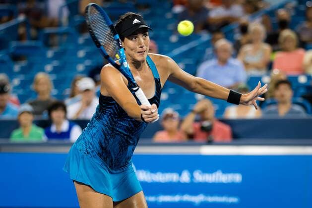 Mandatory Credit: Photo by Rob Prange Shutterstock (12324290dh) Garbine Muguruza of Spain in action during the second round of the 2021 Western & Southern Open WTA, Tennis Damen 1000 tennis tournament Western & Southern Open Day Five, Tennis, Cincinnati, USA, 18 Aug 2021 Western & Southern Open Day Five, Tennis, Cincinnati, USA, 18 Aug 2021  Copyright: xRobxPrange Shutterstockx 12324290dh