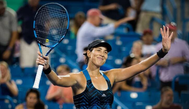 Mandatory Credit: Photo by Rob Prange Shutterstock (12324290dd) Garbine Muguruza of Spain in action during the second round of the 2021 Western & Southern Open WTA, Tennis Damen 1000 tennis tournament Western & Southern Open Day Five, Tennis, Cincinnati, USA, 18 Aug 2021 Western & Southern Open Day Five, Tennis, Cincinnati, USA, 18 Aug 2021  Copyright: xRobxPrange Shutterstockx 12324290dd