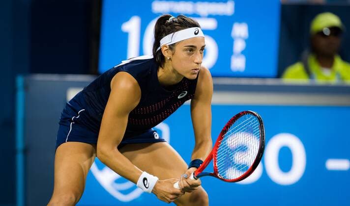 Mandatory Credit: Photo by Rob Prange Shutterstock (12324290dq) Caroline Garcia of France in action during the second round of the 2021 Western & Southern Open WTA, Tennis Damen 1000 tennis tournament Western & Southern Open Day Five, Tennis, Cincinnati, USA, 18 Aug 2021 Western & Southern Open Day Five, Tennis, Cincinnati, USA, 18 Aug 2021  Copyright: xRobxPrange Shutterstockx 12324290dq