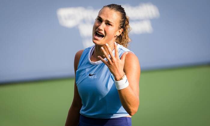 Mandatory Credit: Photo by Rob Prange Shutterstock (12324290el) Aryna Sabalenka of Belarus in action during the second round of the 2021 Western & Southern Open WTA, Tennis Damen 1000 tennis tournament Western & Southern Open Day Five, Tennis, Cincinnati, USA, 18 Aug 2021 Western & Southern Open Day Five, Tennis, Cincinnati, USA, 18 Aug 2021  Copyright: xRobxPrange Shutterstockx 12324290el