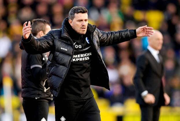 Fußball, Trainerhistorie Brighton & Hove Albion von 1901 bis heute Mandatory Credit: Photo by Joe Toth BPI Shutterstock (3541678ac) Brighton & Hove Albion Manager Oscar Garcia Sky Bet Championship 2013 14, Watford v Brighton & Hove Albion, Vicarage Road, London, Britain - 02 Feb 2014 EDITORIAL USE ONLY No use with unauthorised audio, video, data, fixture lists (outside the EU), club league logos or live services. Online in-match use limited to 45 images (+15 in extra time). No use to emulate moving images. No use in betting, games or single club league player publications services. Sky Bet Championship 2013 14, Watford v Brighton & Hove Albion, Vicarage Road, London, Britain - 02 Feb 2014 EDITORIAL USE ONLY No use with unauthorised audio, video, data, fixture lists (outside the EU), club league logos or live services. Online in-match use limited to 45 images (+15 in extra time). No use to emulate moving images. No use in betting, games or  Copyright: xJoexToth BPI Shutterstockx 3541678ac