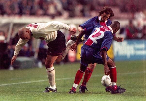 Mandatory Credit: Photo by Andy Hooper ANL Shutterstock (1334767a) Football 1996 97: European Cup Winners Cup Semi-final 1st Leg - Paris Saint-germain 3 V Liverpool 0. Liverpool s Stan Collymore Overruns The Ball. Football 1996 97: European Cup Winners Cup Semi-final 1st Leg - Paris Saint-germain 3 V Liverpool 0. Liverpool s Stan Collymore Overruns The Ball. EDITORIAL USE ONLY No use with unauthorised audio, video, data, fixture lists (outside the EU), club league logos or live services. Online in-match use limited to 45 images (+15 in extra time). No use to emulate moving images. No use in betting, games or single club league player publications services. Football 1996 97: European Cup Winners Cup Semi-final 1st Leg - Paris Saint-germain 3 V Liverpool 0. Liverpool s Stan Collymore Overruns The Ball. EDITORIAL USE ONLY No use with unauthorised audio, video, data, fixture lists (outside the EU), club league logos or live services. Online in-match use limited to 45 images (+15 in extra time). No use to emulate moving images. No use in betting, games or Copyright: xAndyxHooper ANL Shutterstockx 1334767a